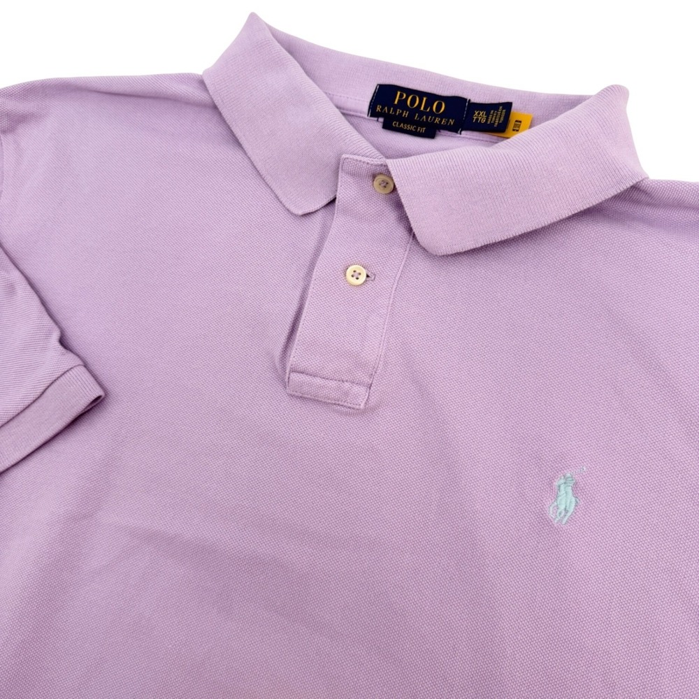 Polo Ralph Lauren Polo Mens XXL Purple Classic Fit Pique Preppy Mint Pony SS